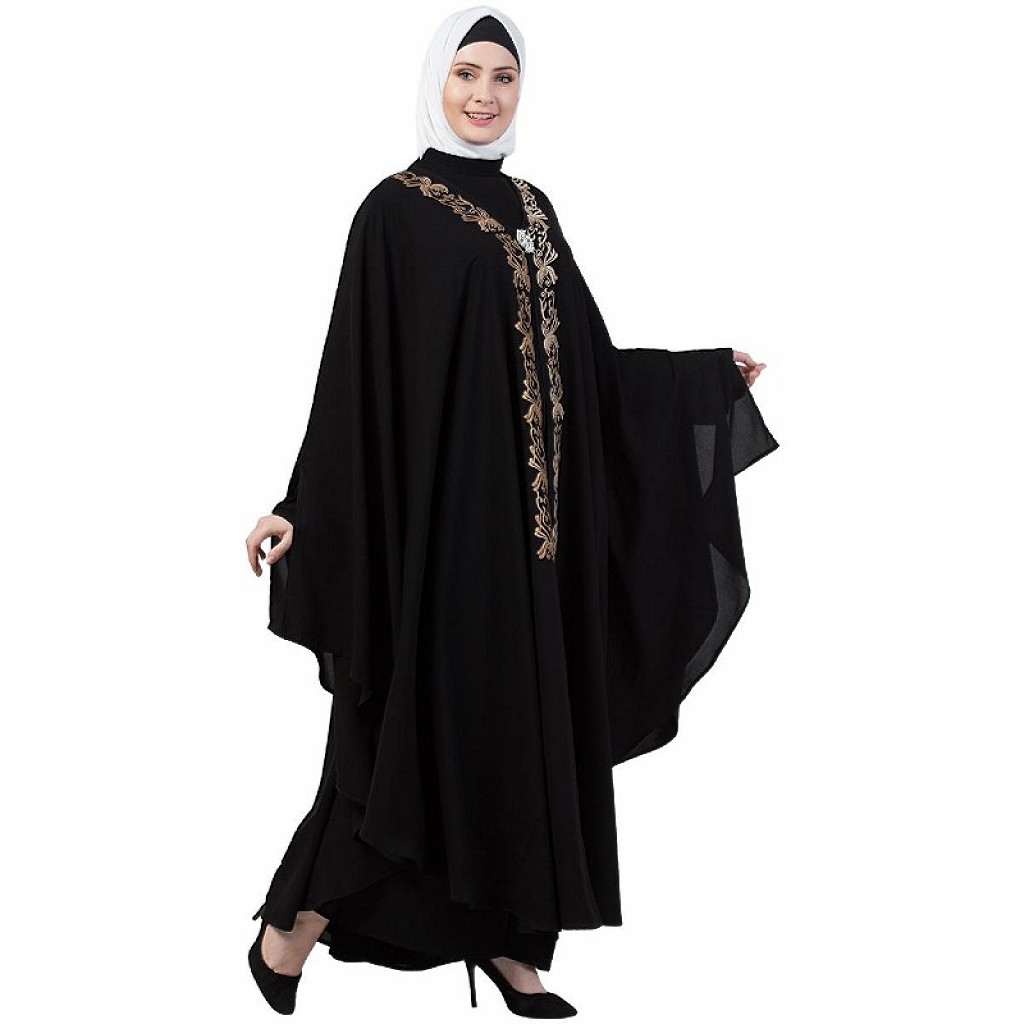 modern front open abaya